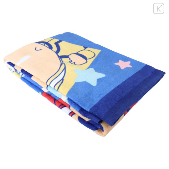 Japan Crayon Shin-chan Bath Towel - Shinnosuke Nohara : Friends Team Kasukabe Defense Force Navy - 3