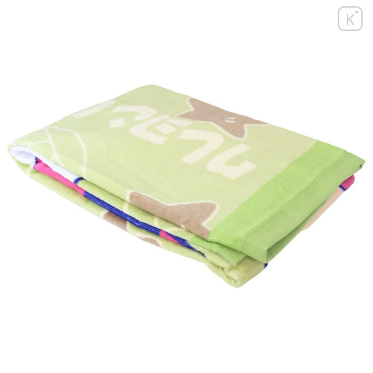 Japan Crayon Shin-chan Bath Towel - Shinnosuke Nohara : Choco Green - 3