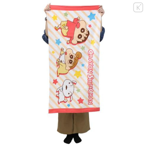 Japan Crayon Shin-chan Bath Towel - Shinnosuke Nohara & Shiro : Sister Star - 4