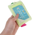 Japan The Powerpuff Girls Fluffy Pass Case Card Holder & Coil Spring - Buttercup Face Heart - 2