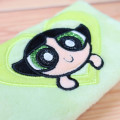 Japan The Powerpuff Girls Fluffy Pass Case Card Holder & Coil Spring - Buttercup Face Heart - 3