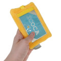 Japan Tom and Jerry Fluffy Pass Case Card Holder & Coil Spring - Tom & Jerry : Face Yellow - 2
