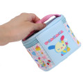 Japan Sanrio Mini Accessory Case - Usahana : Vanity Pouch Style Wink Blue Pink - 2