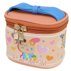 Japan Sanrio Mini Accessory Case - Usahana : Vanity Pouch Style Wink Tan Sunburned