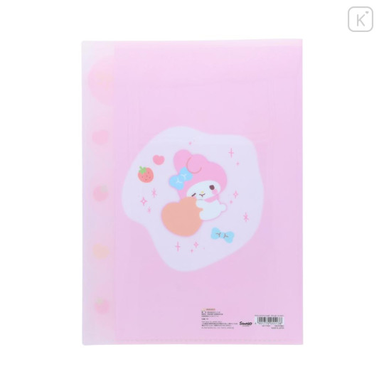 Japan Sanrio 5 Pockets A4 Clear File - My Melody : Marshmallow Pop - 2