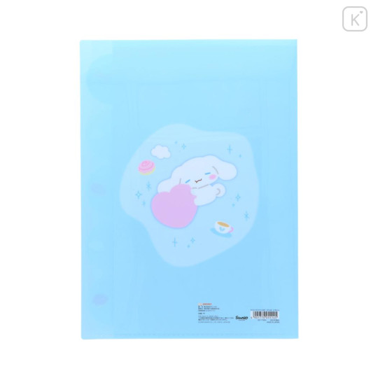 Japan Sanrio 5 Pockets A4 Clear File - Cinnamoroll : Marshmallow Pop - 2