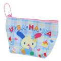 Japan Sanrio Triangular Mini Pouch - Usahana : Blue Pink - 1