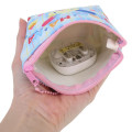 Japan Sanrio Triangular Mini Pouch - Usahana : Blue Pink - 3