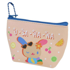 Japan Sanrio Triangular Mini Pouch - Usahana : Wink Tan Sunburned