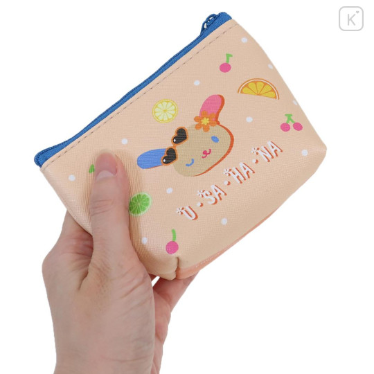 Japan Sanrio Triangular Mini Pouch - Usahana : Wink Tan Sunburned - 2