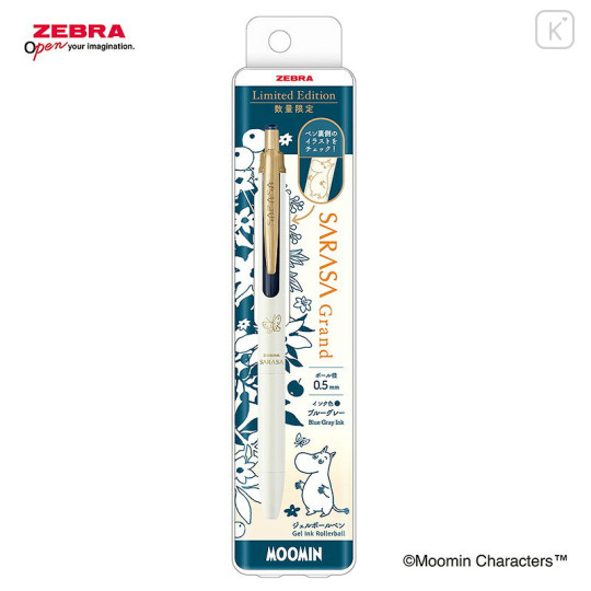 Japan Moomin Sarasa Grand Gel Pen - Moomintroll : Blue Gray - 2