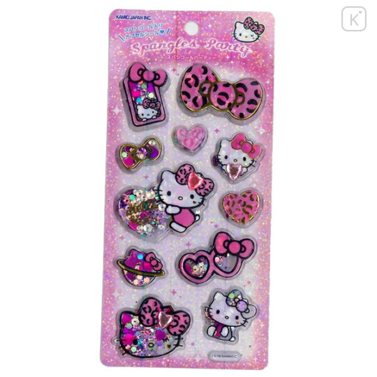 Japan Sanrio Spangles Party Sticker - Hello Kitty : Leopard - 1