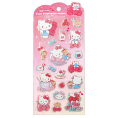 Japan Sanrio Pearl Marshmallow Sticker - Hello Kitty : Tight Ribbon
