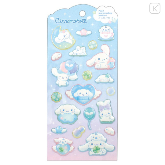 Japan Sanrio Pearl Marshmallow Sticker - Cinnamoroll : Light Blue Wish Core - 1