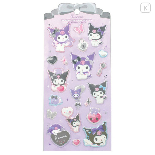Japan Sanrio Pearl Marshmallow Sticker - Kuromi : Sweet Metal - 1