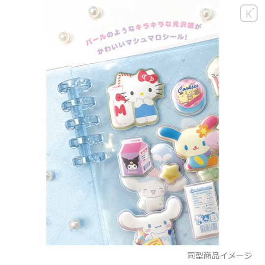 Japan Sanrio Pearl Marshmallow Sticker - Kuromi & My Melody : Choco - 2