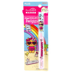 Japan Sanrio Fitcut Curve Twiggy Portable Scissors - Hello Kitty : Tan Sunburned Swimsuit