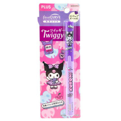 Japan Sanrio Fitcut Curve Twiggy Portable Scissors - Kuromi : Purple Dress