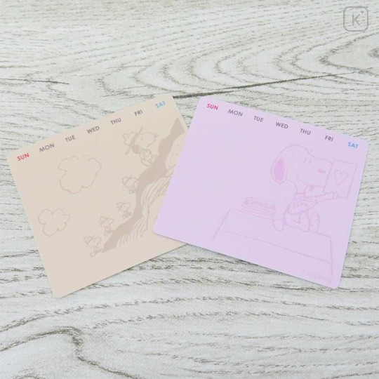 Japan Peanuts Wooden Perpetual Calendar - Snoopy - 3