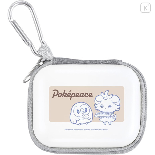 Japan Pokemon Compact Gadget Pouch - Rowlet & Espurr : Pokepeace Comic Style - 1