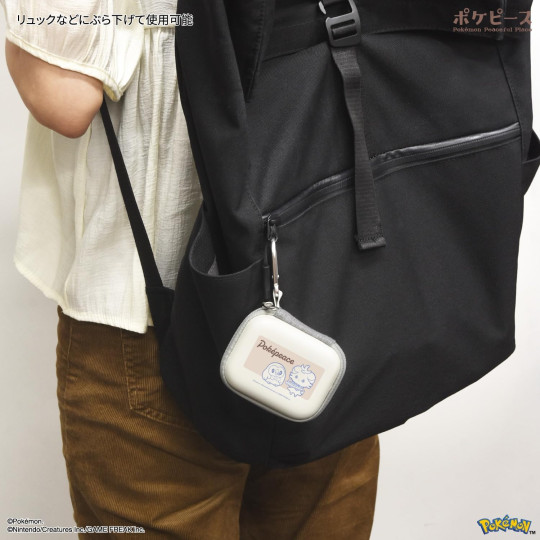 Japan Pokemon Compact Gadget Pouch - Rowlet & Espurr : Pokepeace Comic Style - 6