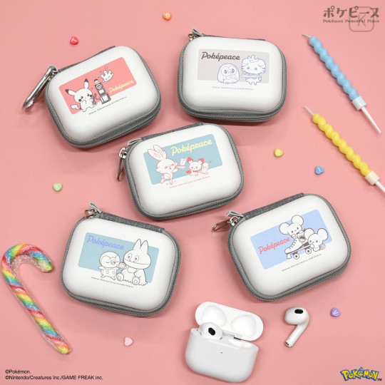 Japan Pokemon Compact Gadget Pouch - Rowlet & Espurr : Pokepeace Comic Style - 7