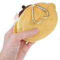 Japan Sanrio Face-Shaped Pouch with Carabiner - Pompompurin : Heart Eyes Summer Tan Sunburned Swimsuit Gal - 2