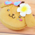 Japan Sanrio Face-Shaped Pouch with Carabiner - Pompompurin : Heart Eyes Summer Tan Sunburned Swimsuit Gal - 4