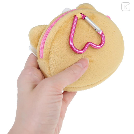 Japan Sanrio Face-Shaped Pouch with Carabiner - Hello Kitty : Heart Eyes Summer Tan Sunburned Swimsuit Gal - 2