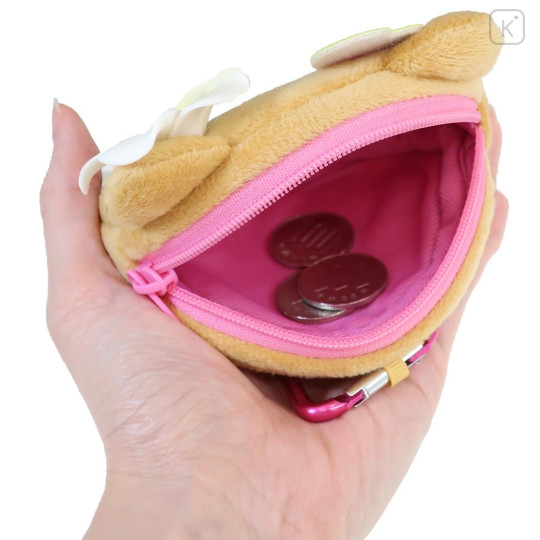Japan Sanrio Face-Shaped Pouch with Carabiner - Hello Kitty : Heart Eyes Summer Tan Sunburned Swimsuit Gal - 3