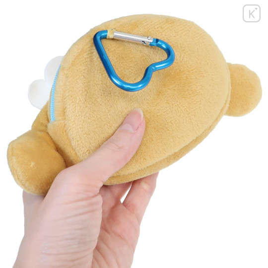 Japan Sanrio Face-Shaped Pouch with Carabiner - Cinnamoroll : Heart Eyes Summer Tan Sunburned Swimsuit Gal - 2