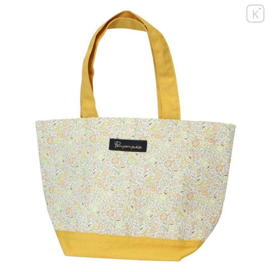 Japan Sanrio Mini Tote Bag - Pompompurin : Thumbelina Flower - 1