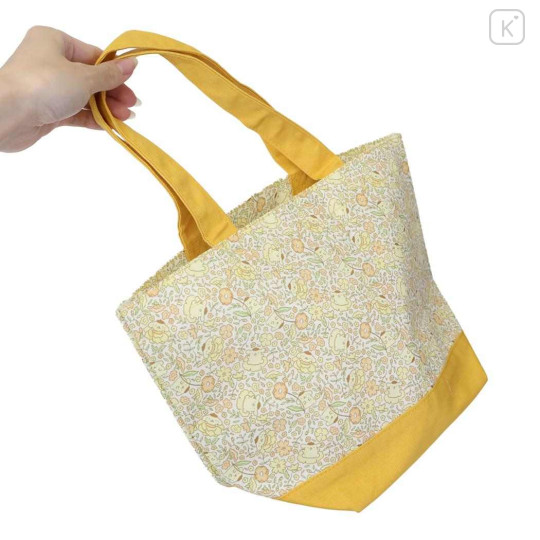 Japan Sanrio Mini Tote Bag - Pompompurin : Thumbelina Flower - 2
