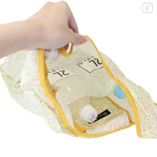 Japan Sanrio Eco Shopping Bag With Pocket - Pompompurin : Thumbelina Flower - 3