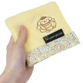 Japan Sanrio Mini Towel Jacquard Handkerchief - Pompompurin : Thumbelina Flower - 3