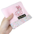 Japan Sanrio Mini Towel Jacquard Handkerchief - My Melody : Thumbelina Flower - 3