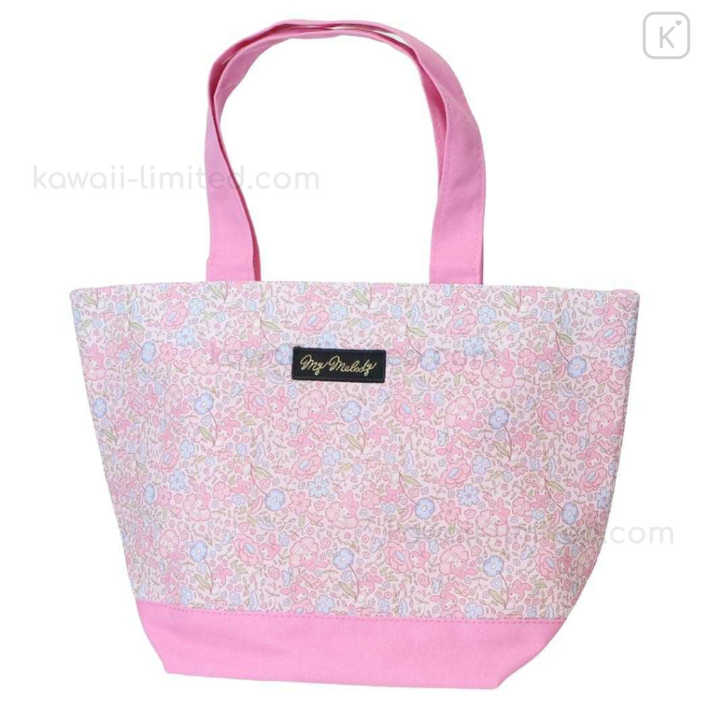 Japan Sanrio Mini Tote Bag - My Melody : Thumbelina Flower