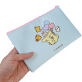 Japan Sanrio Flat Pouch - Pompompurin : 30th Anniversary Happy Birthday Party Friends Balloon Blue - 2