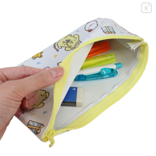 Japan Sanrio Flat Pouch - Pompompurin : 30th Anniversary Happy Birthday Party Friends Balloon - 3