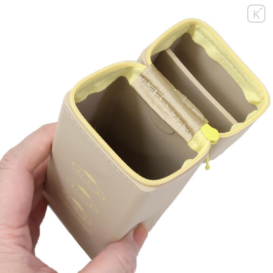 Japan Sanrio Pecomag Vertical Desk Organizer Pen Pouch Pencil Case - Pompompurin - 3