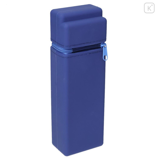 Japan Peanuts Pecomag Vertical Desk Organizer Pen Pouch Pencil Case - Olaf : Blue - 2