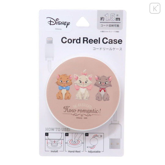 Japan Disney Cord Reel Case - The Aristocats - 1
