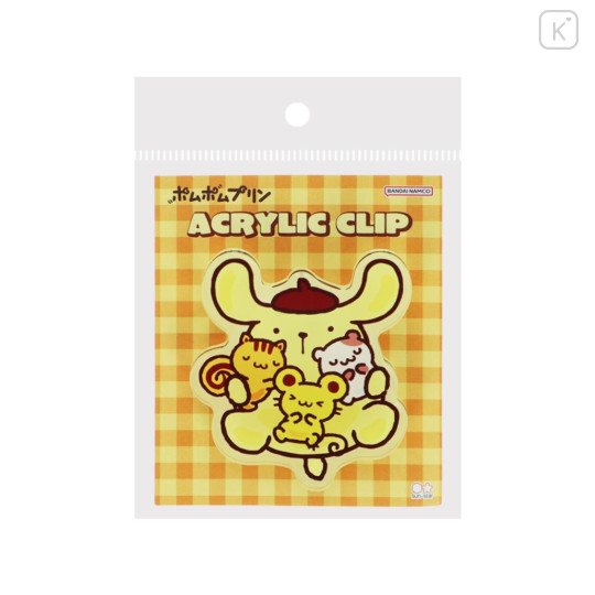 Japan Sanrio Acrylic Clip - Pompompurin : 30th Anniversary Hug Friends - 1