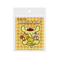 Japan Sanrio Acrylic Clip - Pompompurin : 30th Anniversary Hug Friends - 1
