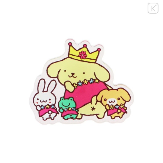 Japan Sanrio Acrylic Clip - Pompompurin : 30th Anniversary Friends Pink - 2