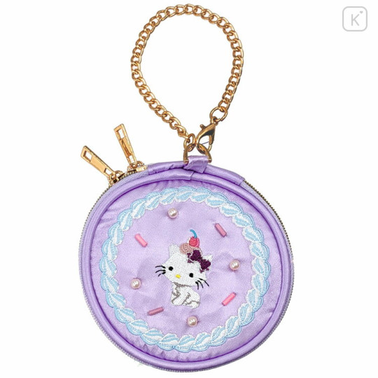 Japan Sanrio Heart-Shaped Mini Pouch - Charmmy Kitty : Y2K Whipped Cream Deco - 1