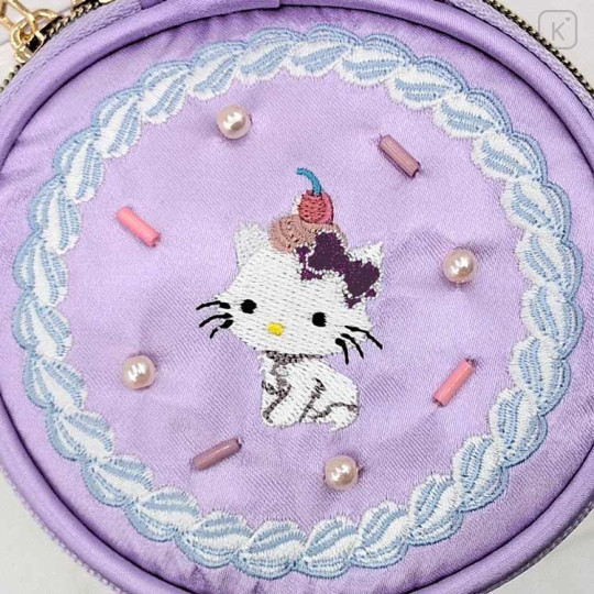 Japan Sanrio Heart-Shaped Mini Pouch - Charmmy Kitty : Y2K Whipped Cream Deco - 5