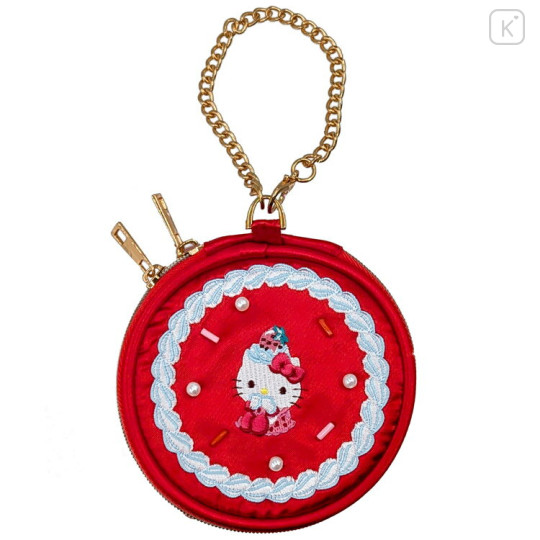 Japan Sanrio Heart-Shaped Mini Pouch - Hello Kitty : Y2K Whipped Cream Deco - 1