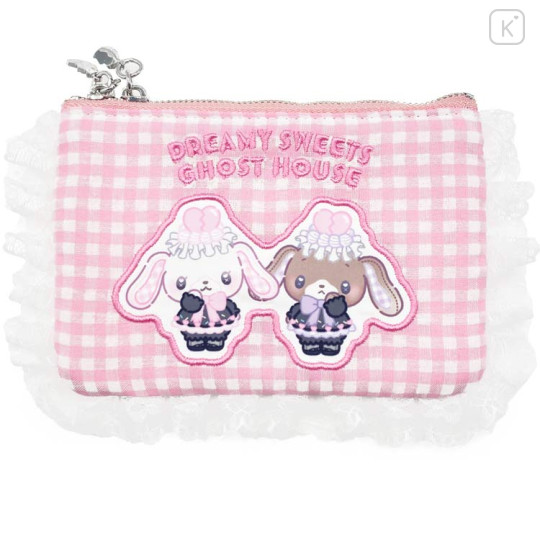 Japan Sanrio Gingham Tissue Pouch - Sugarbunnies : Dreamy Sweets Ghost House - 1