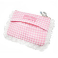 Japan Sanrio Gingham Tissue Pouch - Sugarbunnies : Dreamy Sweets Ghost House - 2